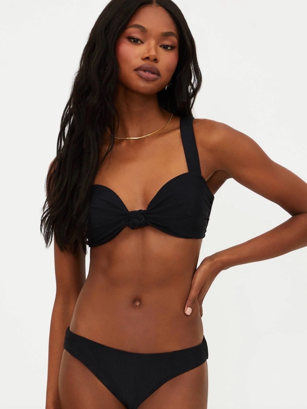 Beach Riot Sophia Bikini Top Black XL - Picture 2 of 4